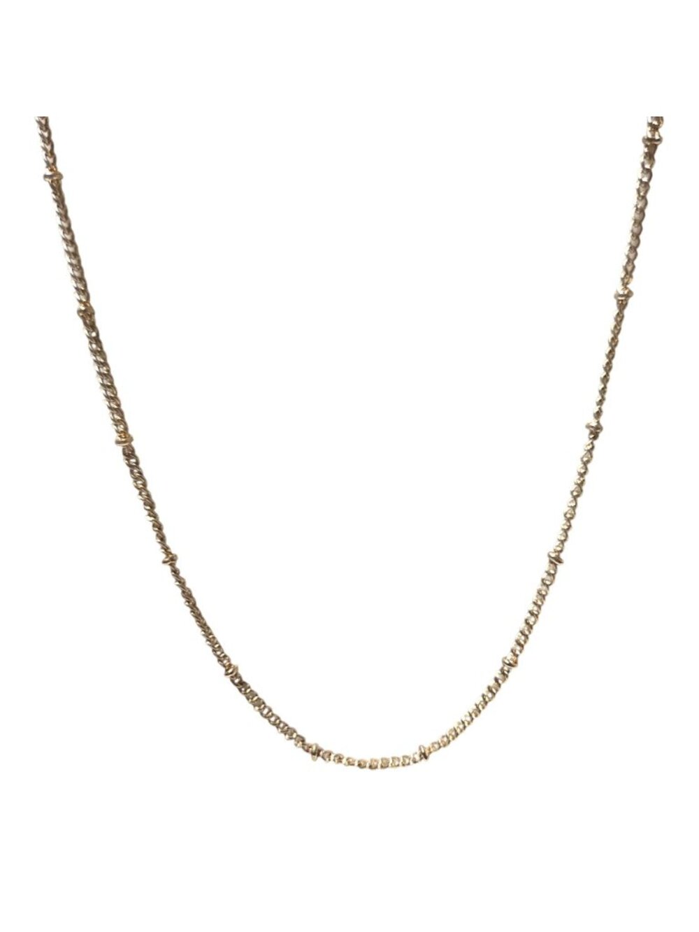 Vintage Twisted Chain Necklace Gold Tone Minimalist Old Money Quite Luxury